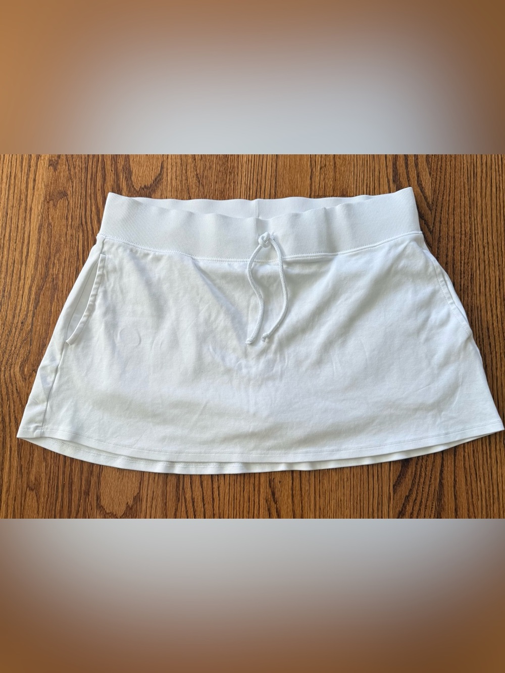 Wild Fable Women's White XL Athletic Skort Drawstring Elastic Waist Pockets